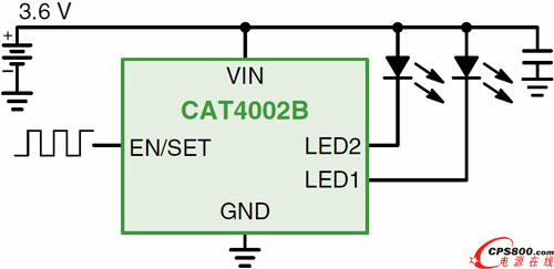 CAT4002B應(yīng)用電路圖