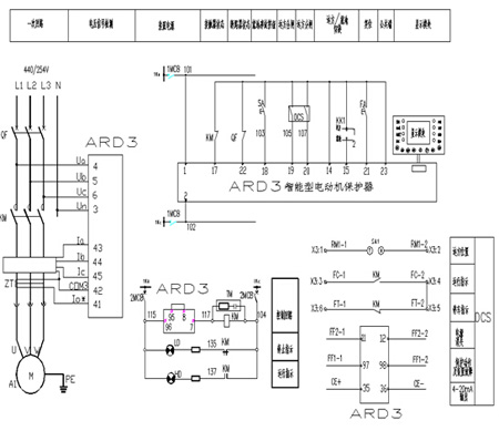 ARD3智能型電動(dòng)機(jī)控制器工程典型應(yīng)用方案圖